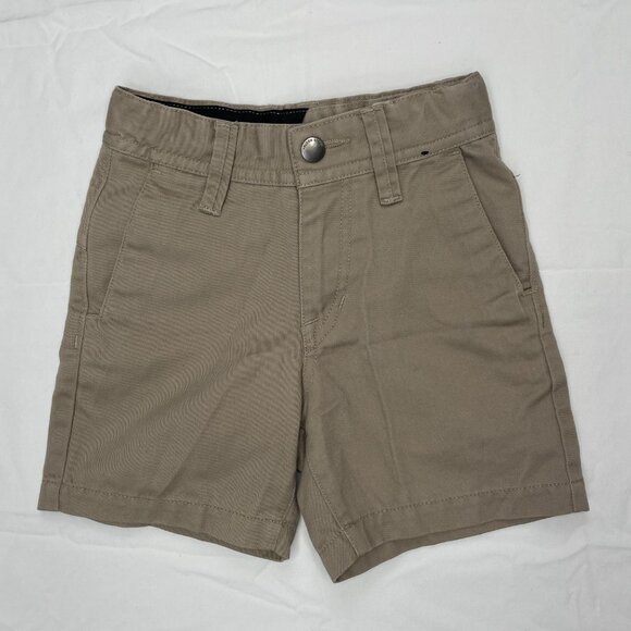 Volcom Baby Toddler Boy 2-Piece Outfit Blue Striped Shirt & Khaki Shorts Set 2T - Picture 7 of 12